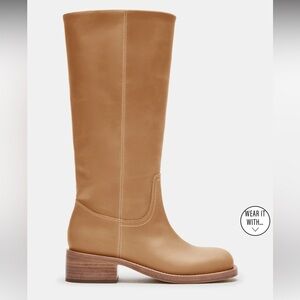 Steve Madden Riggs wide calf tan boot